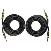 Ignite Pro 2x 1/4" to 1/4" 25 Ft. True 12 Gauge Wire AWG DJ/ Pro Audio Speaker Cable, Pair