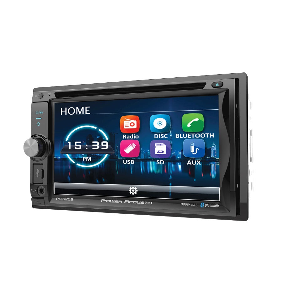Power Acoustik PD-625B, 2-DIN Incite Source Unit w/ Bluetooth & Deta Channelable 6.2" LCD