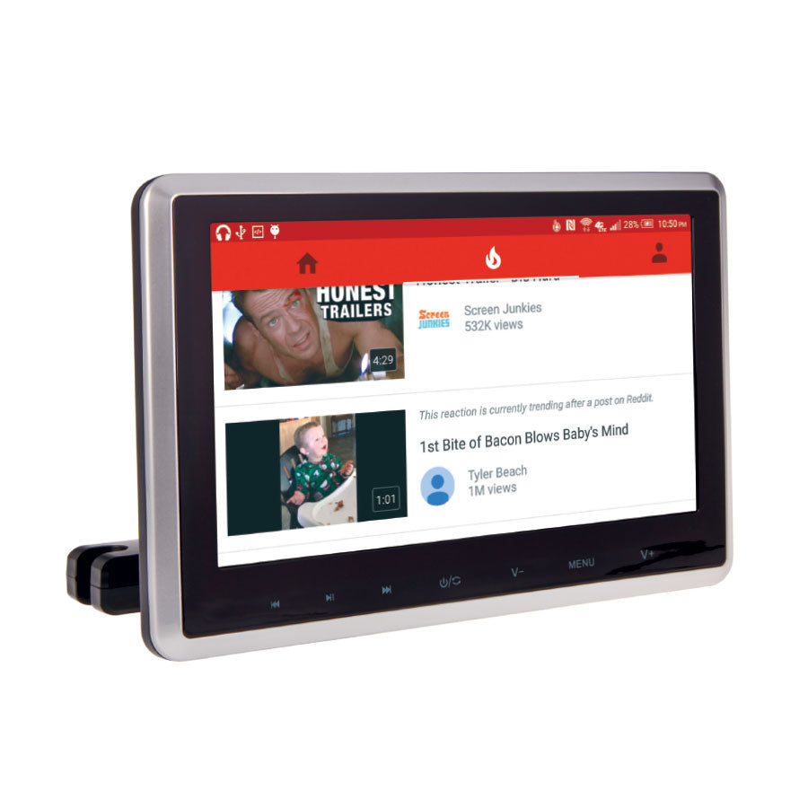 Power Acoustik PHD-101, 7" Universal DVD Headrest w/ MobileLink, 3 Color  Channelangeable