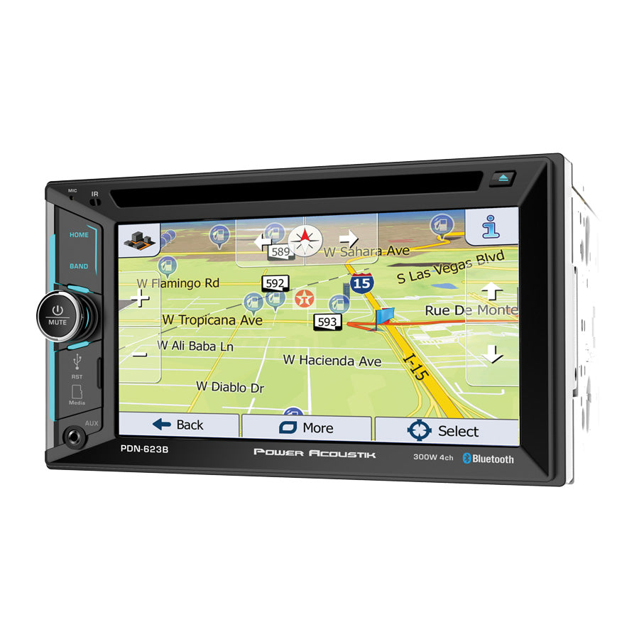 Power Acoustik PDN-623B, 2-DIN Incite Source Unit w/ GPS NAV, PhoneLink, Bluetooth, & 6.2" LCD