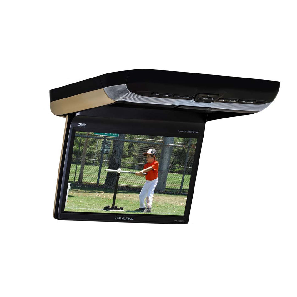 Alpine PKG-RSE3DVD, 10.1-inch Overhead flip-down Monitor with a built-in DVD player