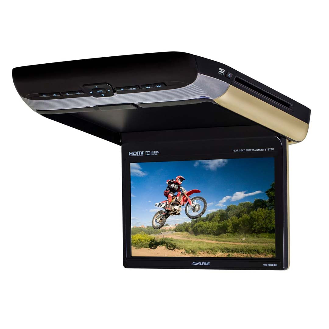 Alpine PKG-RSE3HDMI, 10.1-inch High-Definition Flip-Down WSVGA Display, DVD/HDMI/USB Rear Seat Entertainment