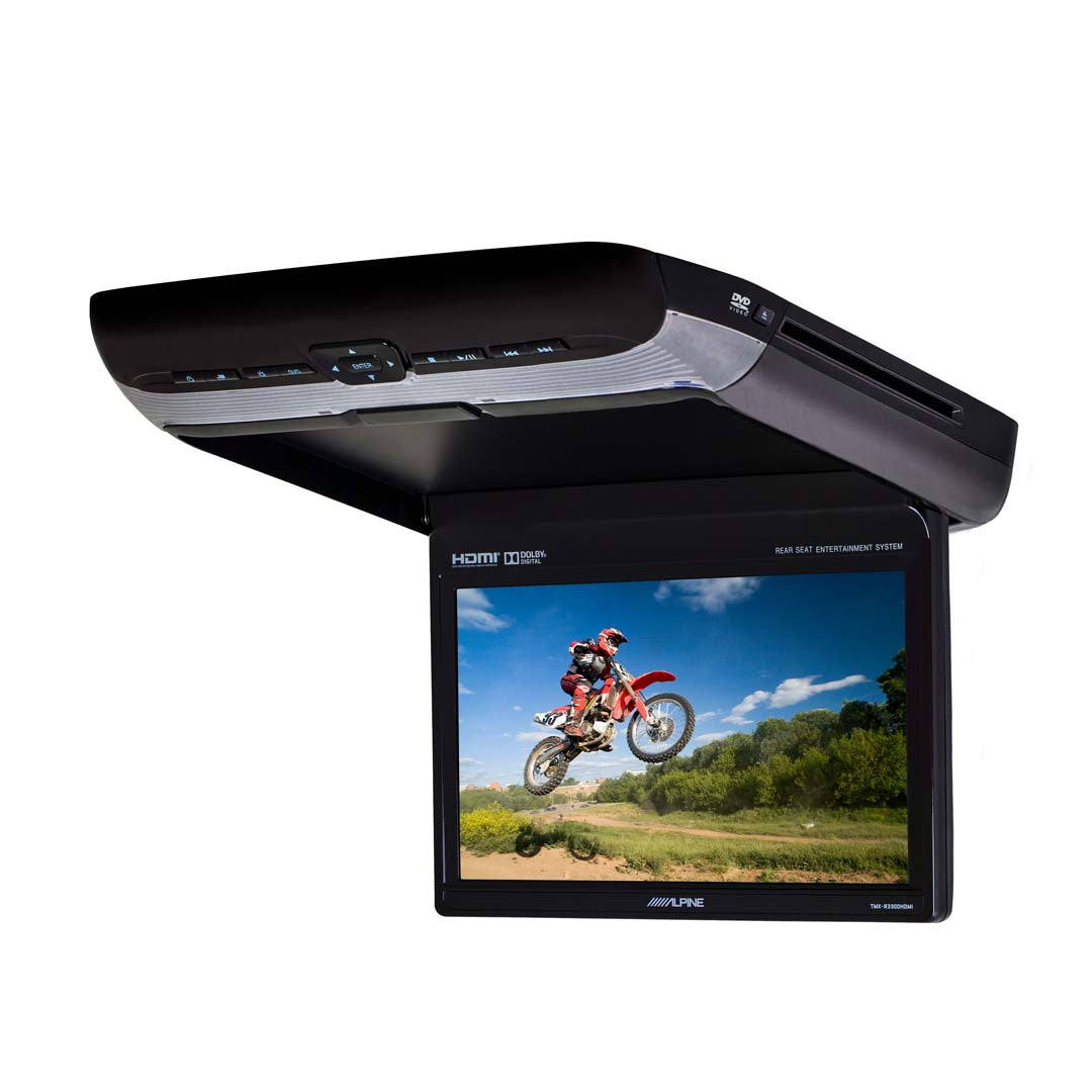 Alpine PKG-RSE3HDMI, 10.1-inch High-Definition Flip-Down WSVGA Display, DVD/HDMI/USB Rear Seat Entertainment