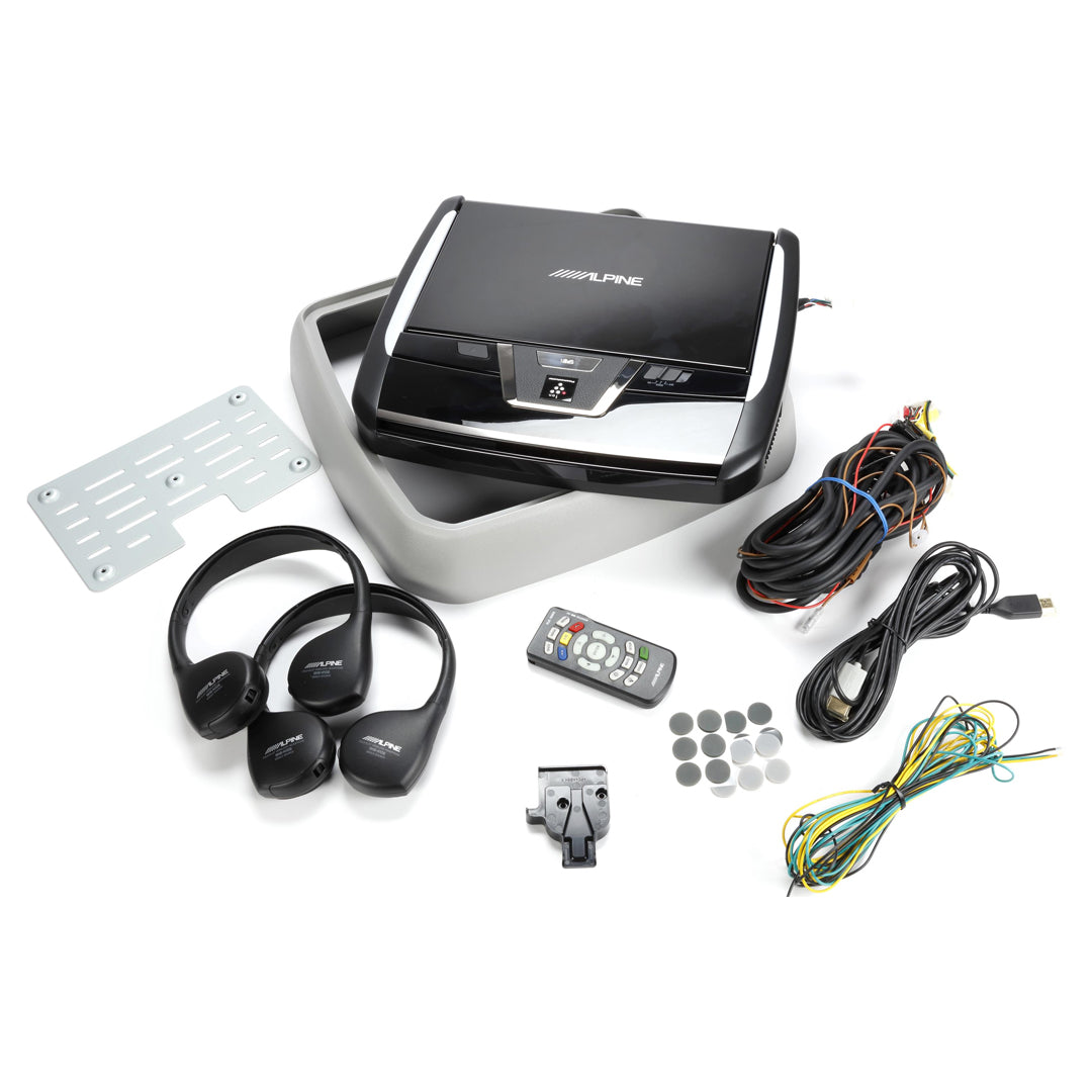 Alpine PKG-RSE4AP, 11.4-inch Overhead, Fold-Down LED Video Monitor, Mech-Less RSE System with Plasmacluster