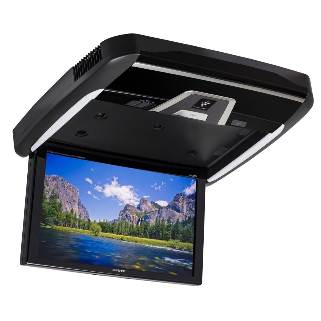 Alpine PKG-RSE4AP, 11.4-inch Overhead, Fold-Down LED Video Monitor, Mech-Less RSE System with Plasmacluster