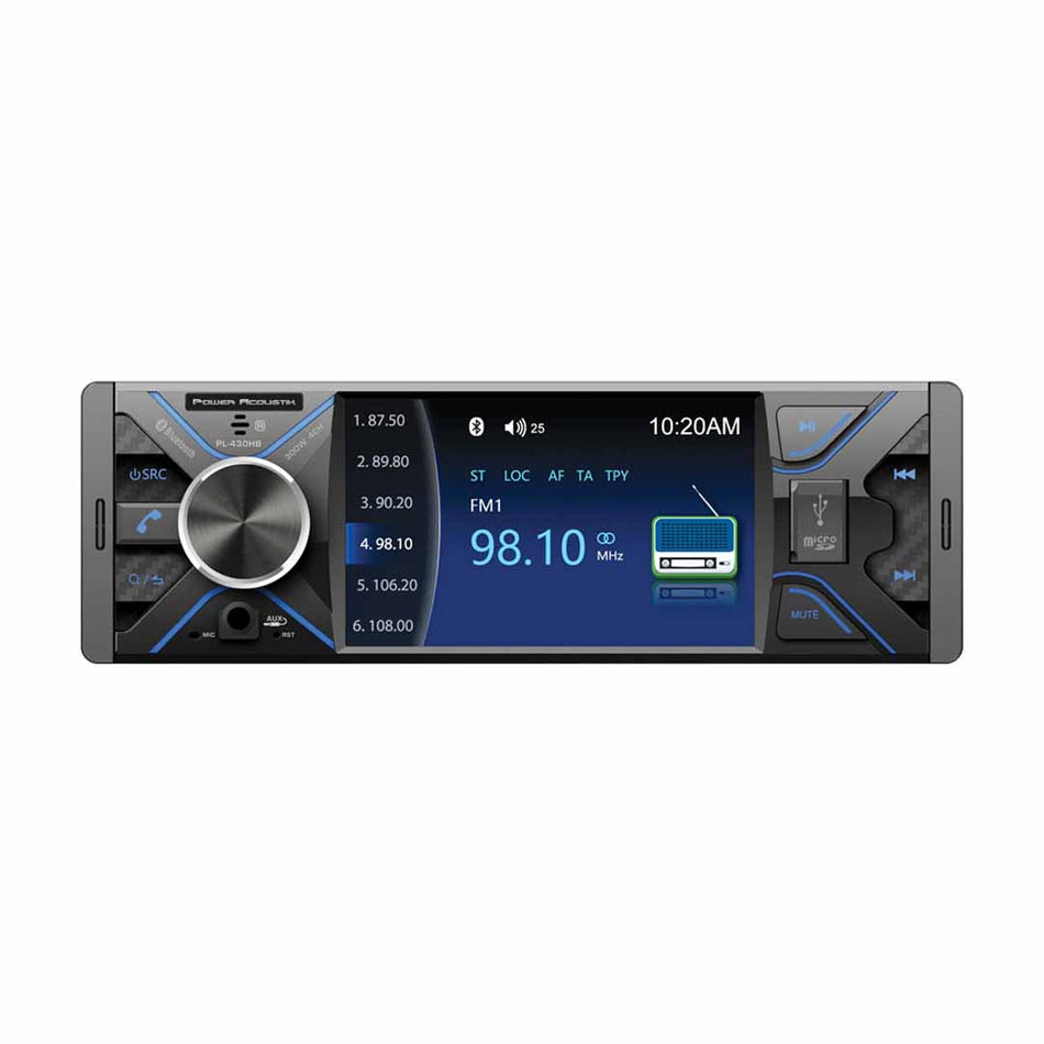 Power Acoustik PL-430HB, 2-DIN Digital Media (no DVD) w/ Phonelink, Bluetooth & 4.3" LCD