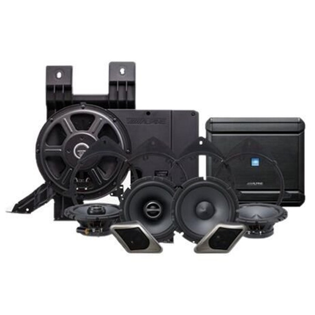 Alpine PSS-21GM, Direct fit Speaker, Sub, 5-Ch Amp package for 2007-2013 Chevrolet Silverado & GMC Sierra Crew Cab