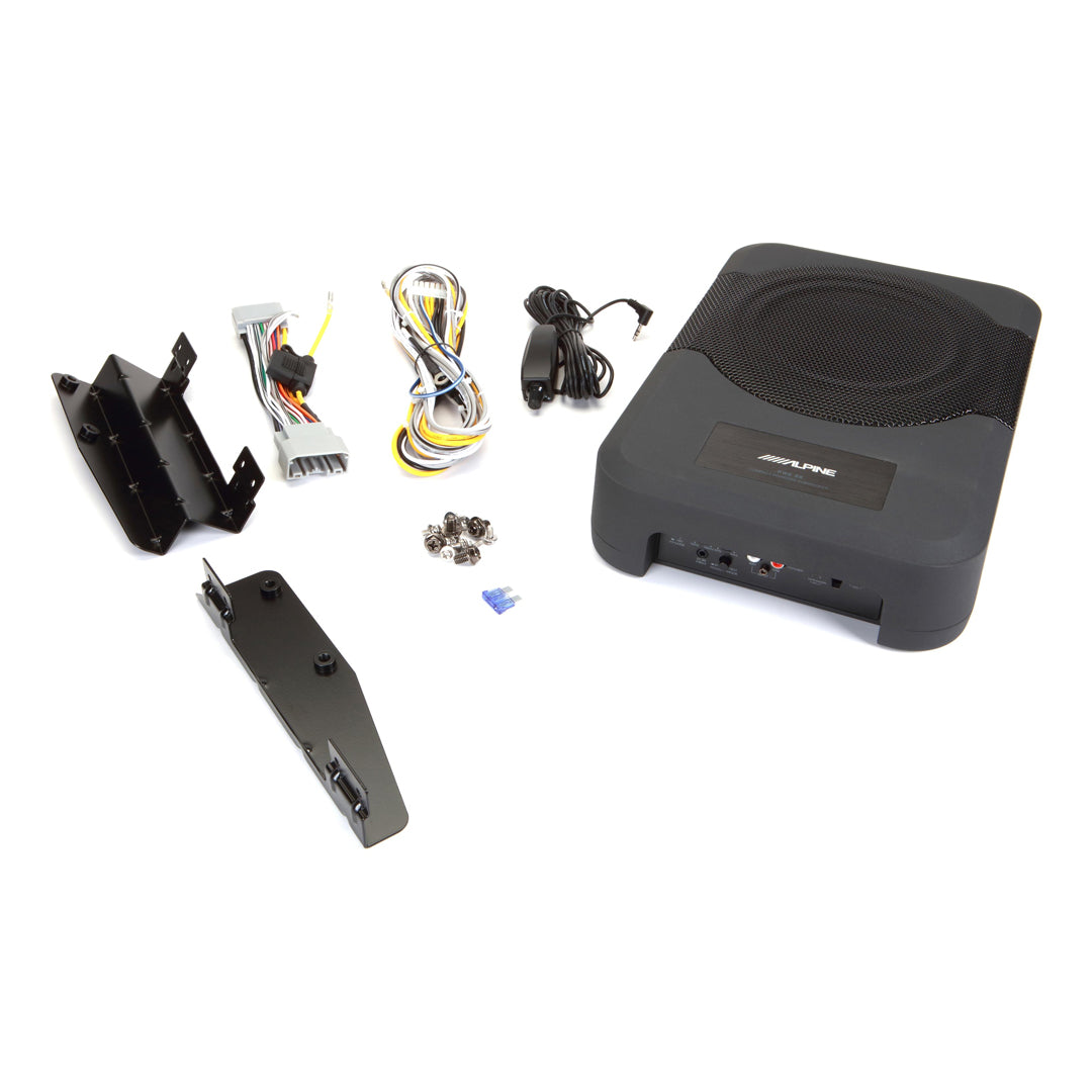 Alpine PWE-S8-WRA, 8-inch Compact Powered Subwoofer System for 2011-Up 4-door Jeep Wrangler