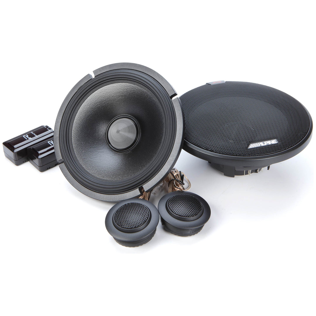 Alpine R-S65C.2, R Series 6.5" 2 Way Component Car Speakers - 300 Watts Peak
