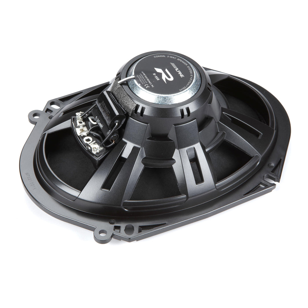Alpine R-S68, R Series 6x8" 2 Way Coaxial Car Speakers - 300 Watts Peak