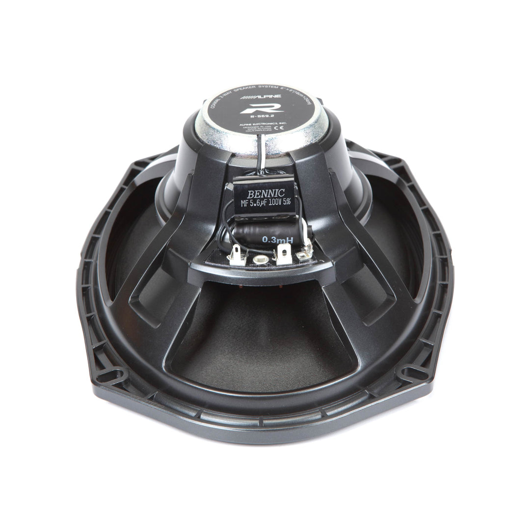 Alpine R-S69.2, R Series 6x9" 2 Way Coaxial Car Speakers - 300 Watts Peak