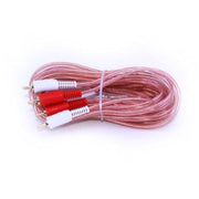 Crux RCA-15MM, RCA Male to Male Cable, Clear Jacket - 15 ft.