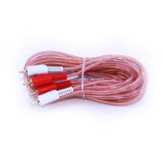 Crux RCA-17MM, RCA Male to Male Cable, Clear Jacket - 17 ft.
