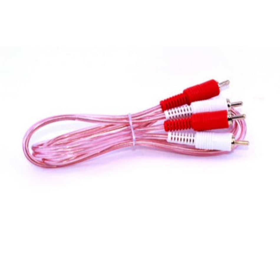 Crux RCA-3MM, RCA Male to Male Cable, Clear Jacket - 3 ft.