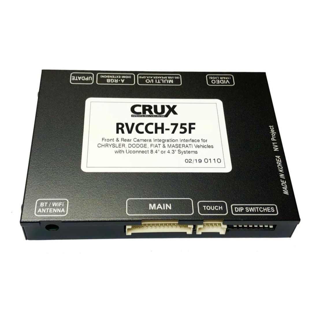 Crux RVCCH-75F, Sightline Safety-View Integration Front & Rear-View Integration System for Chrysler & Dodge Vehicles with 8.4" & 4.3" Uconnect Systems