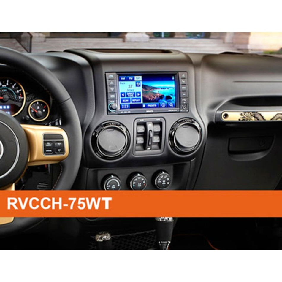 Crux RVCCH-75WT, Sightline Safety-View Integration Rear-View & VIM Integration with Spare Tire Mount Camera For Jeep Wrangler