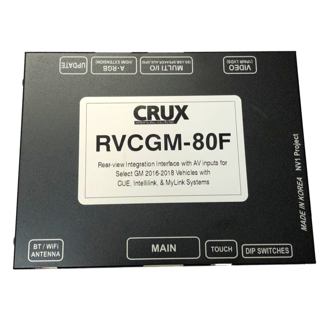 Crux RVCGM-80F, Sightline Safety-View Integration Rear-View Integration Interface for Select Cadillac Vehicles