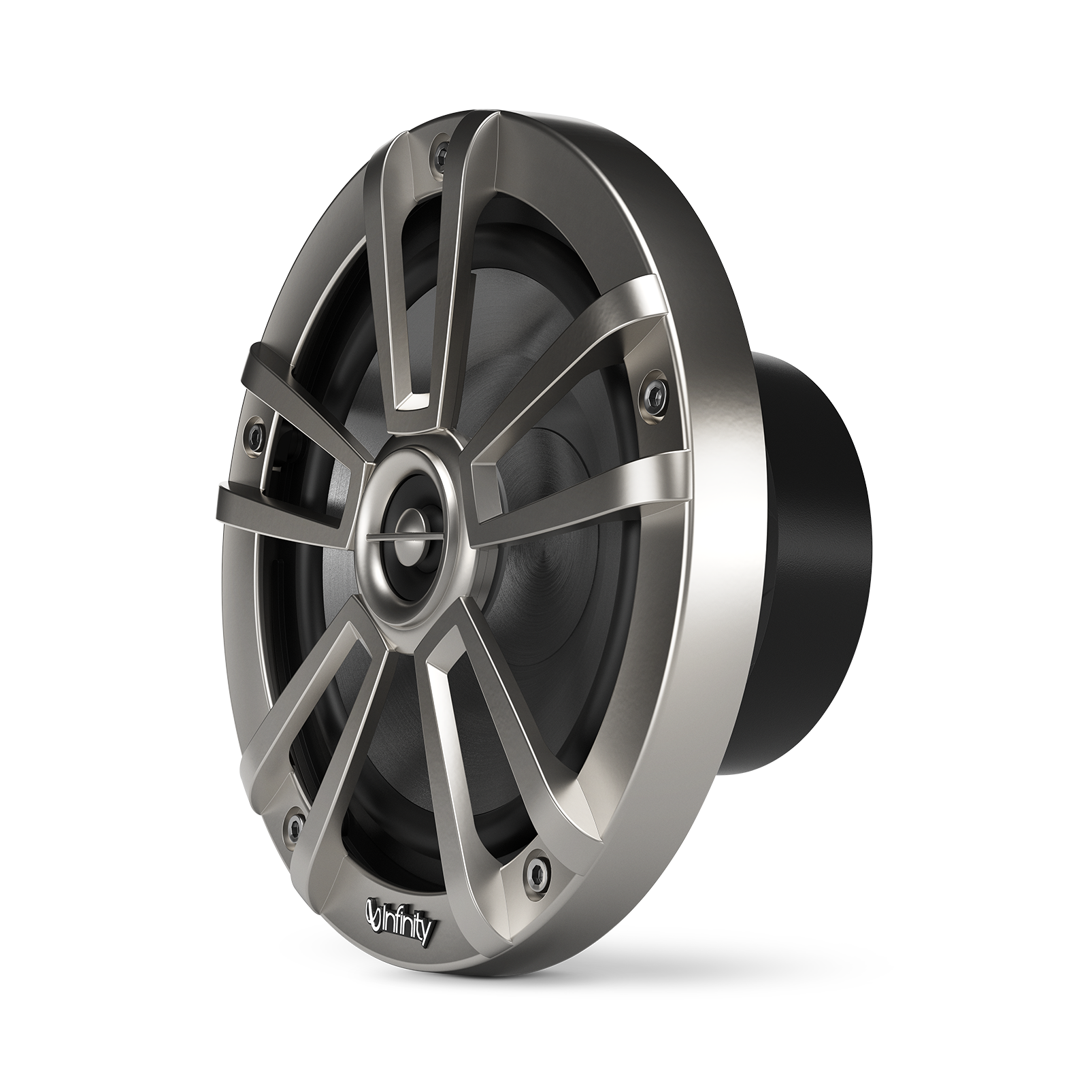 Infinity 622MLT, 6.5" 2-Way Marine Coaxial Speaker w/ RGB lighting - Titanuim