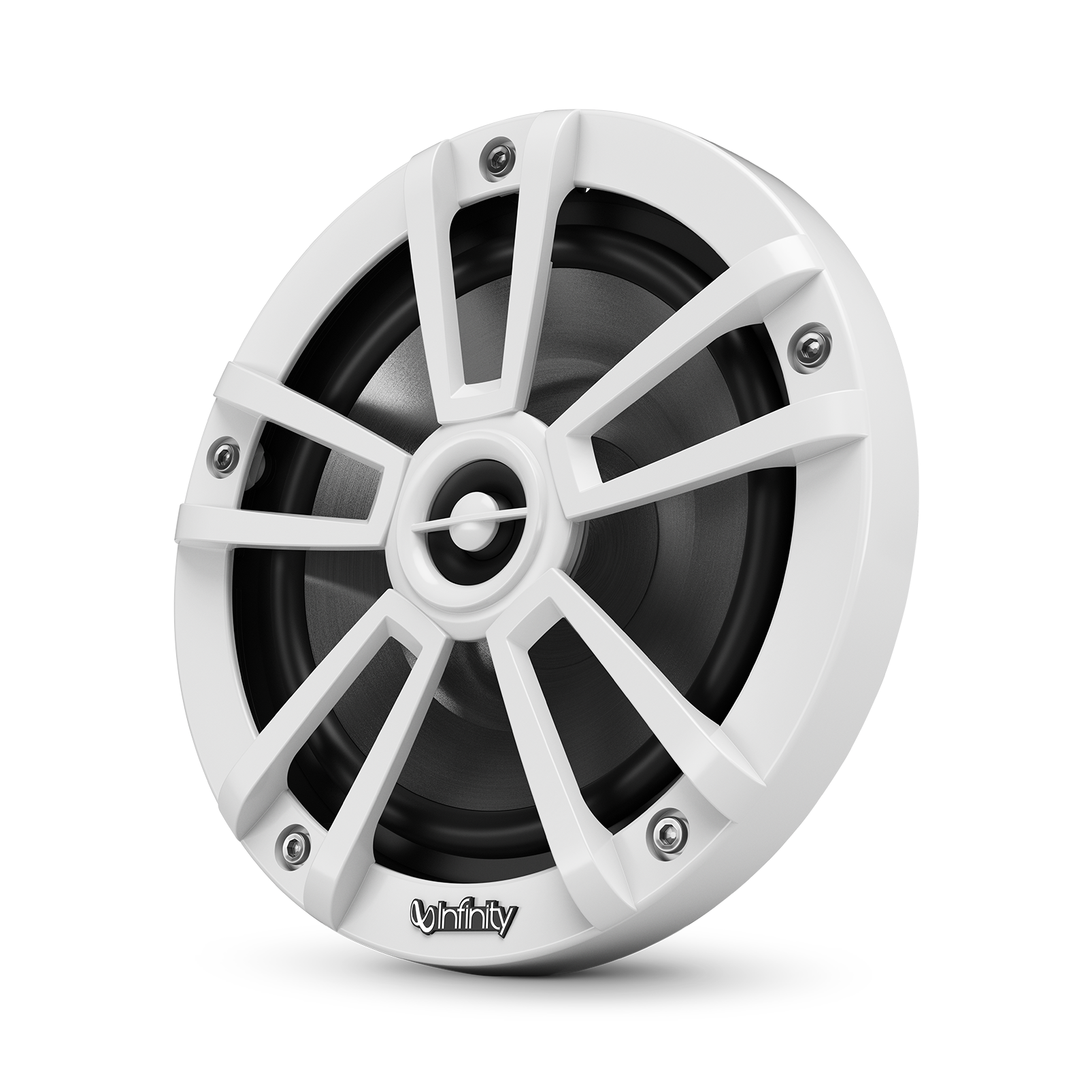 Infinity 622MLW, 6.5" 2-Way Marine Coaxial Speaker w/ RGB Lighting - White