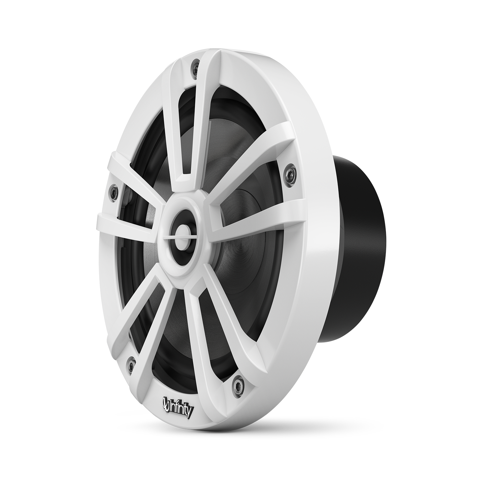 Infinity 622MLW, 6.5" 2-Way Marine Coaxial Speaker w/ RGB Lighting - White