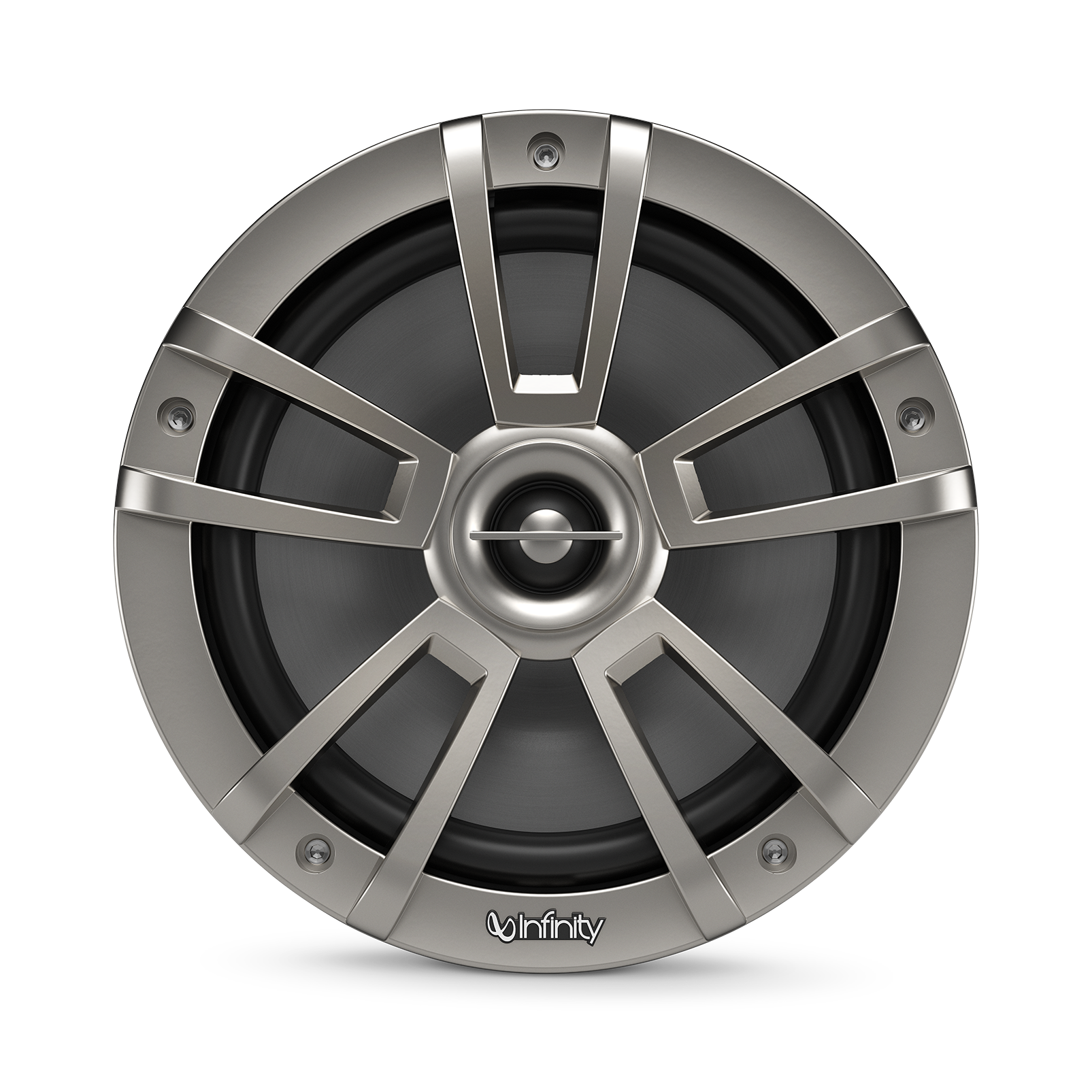 Infinity 822MLT, 8" 2-Way Marine Coaxial Speaker w/ RGB lighting - Titanuim