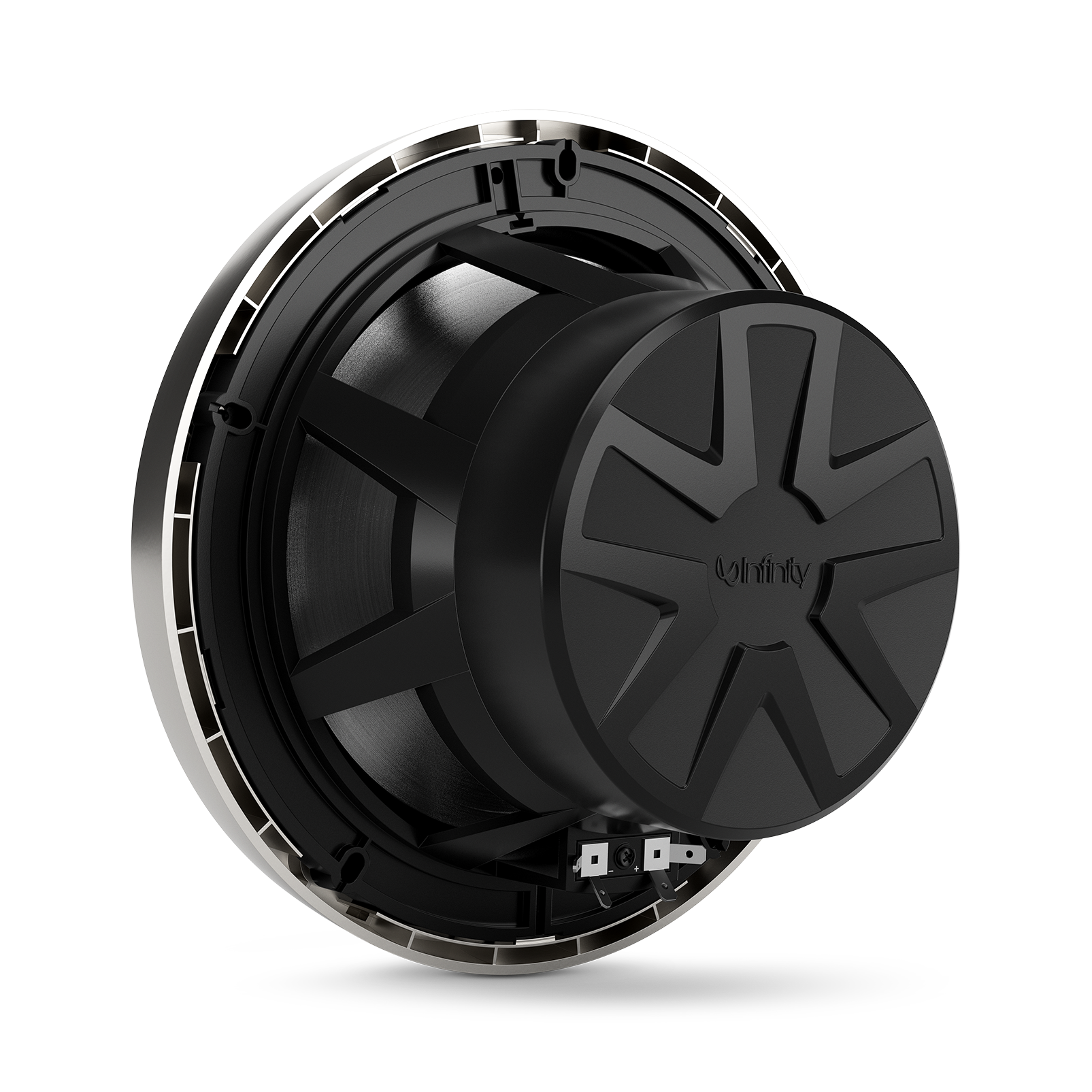 Infinity 822MLT, 8" 2-Way Marine Coaxial Speaker w/ RGB lighting - Titanuim