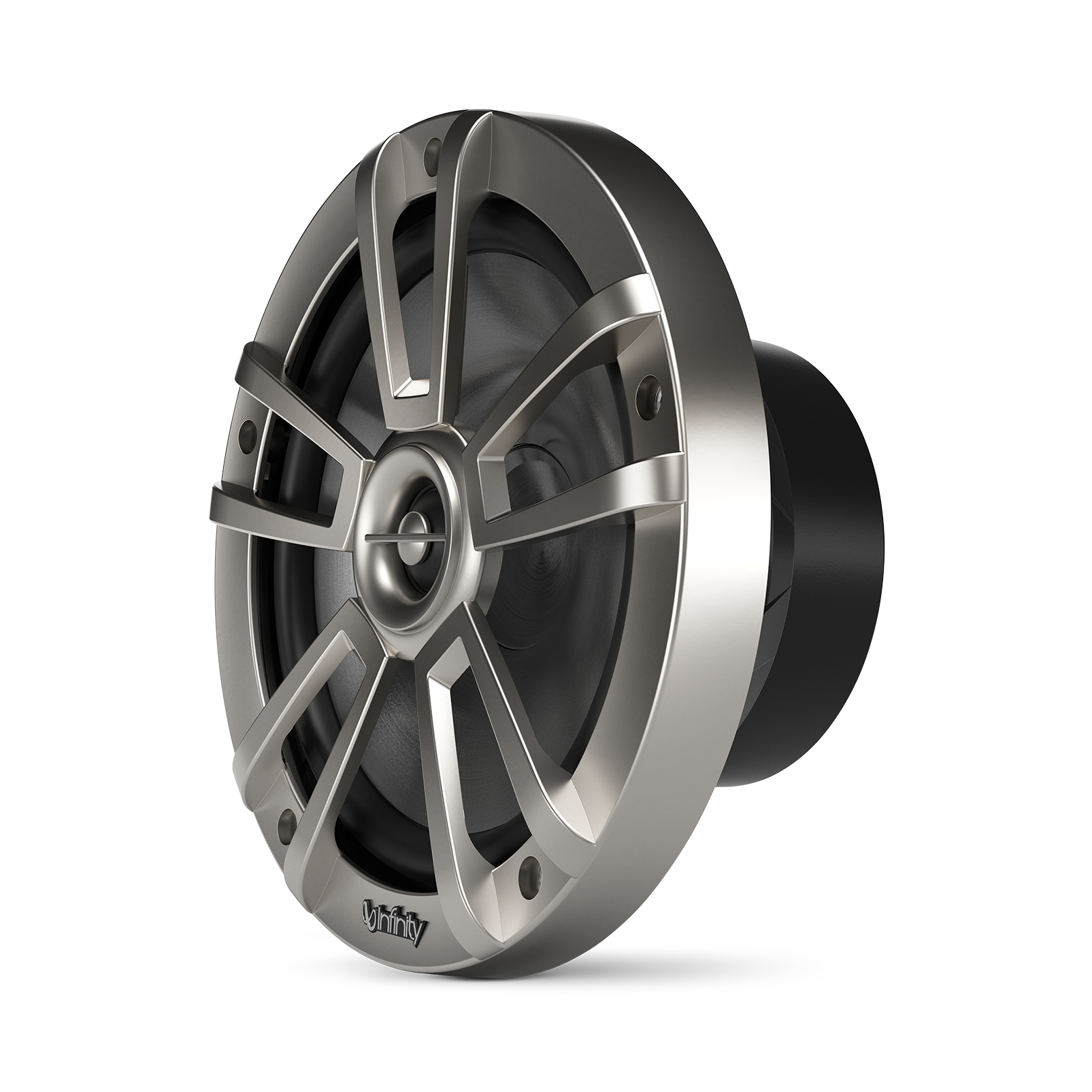 Infinity 822MLT, 8" 2-Way Marine Coaxial Speaker w/ RGB lighting - Titanuim