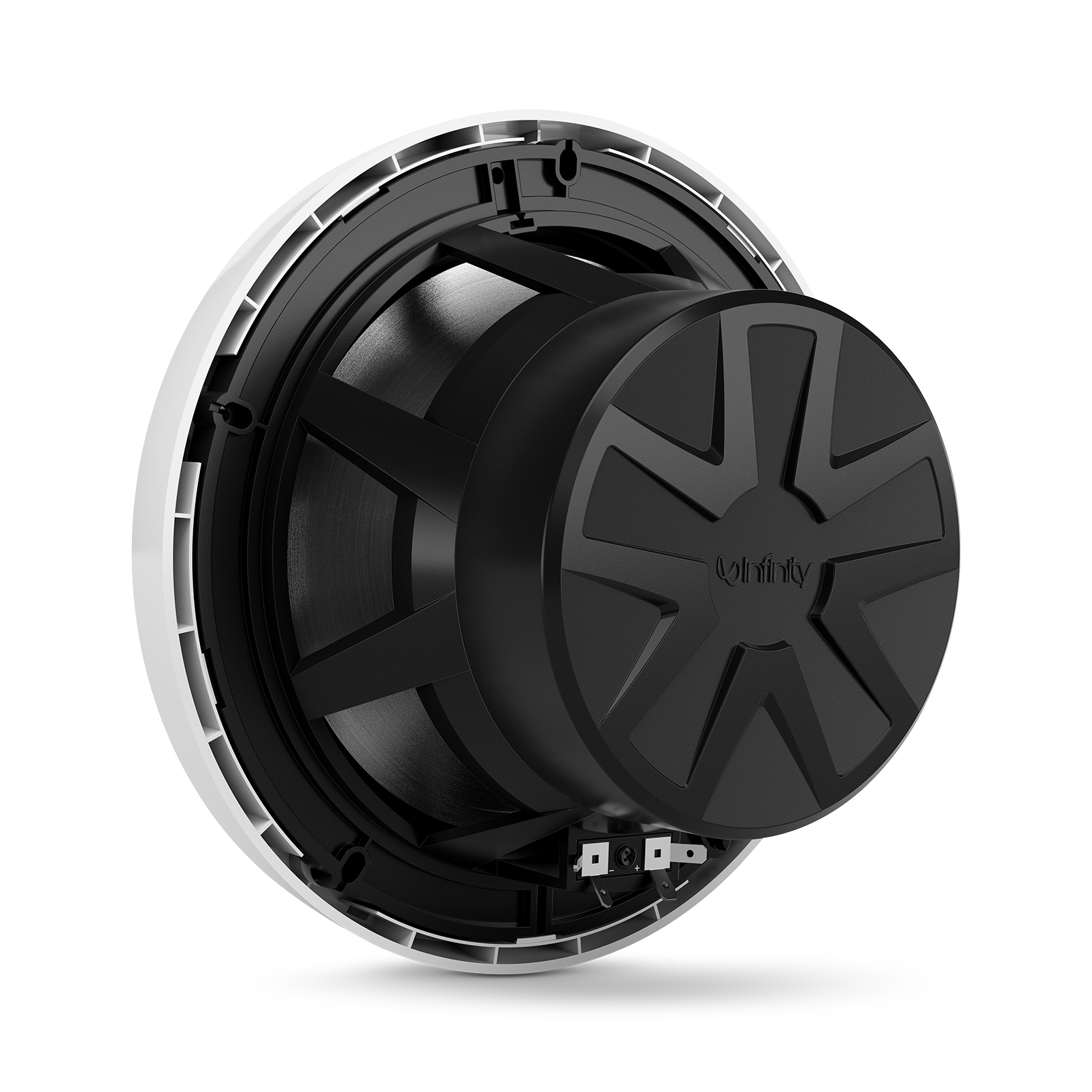 Infinity 822MLW, 8" 2-Way Marine Coaxial Speaker w/ RGB Lighting - White