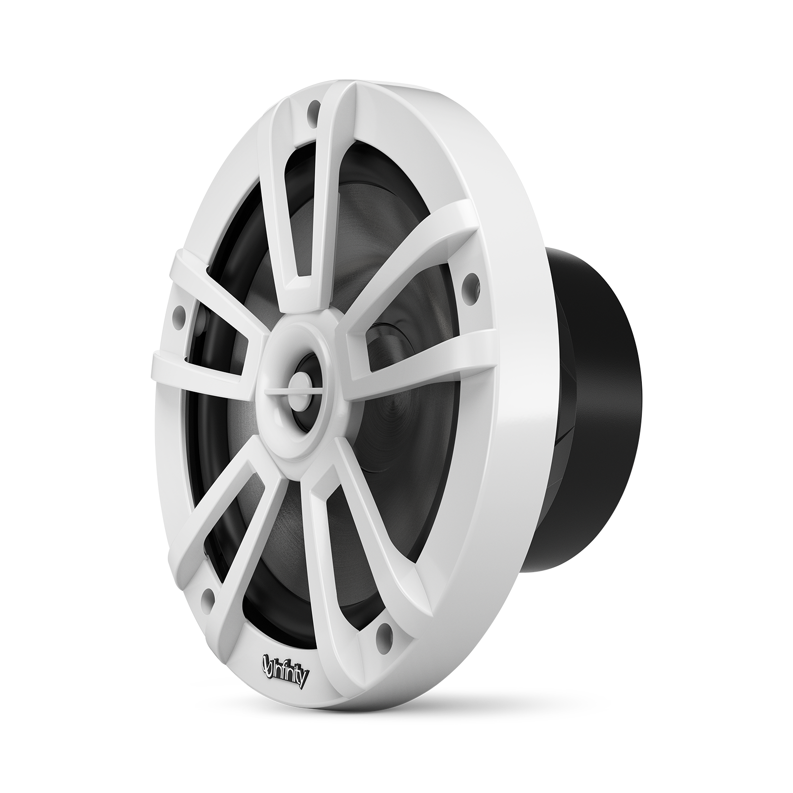 Infinity 822MLW, 8" 2-Way Marine Coaxial Speaker w/ RGB Lighting - White