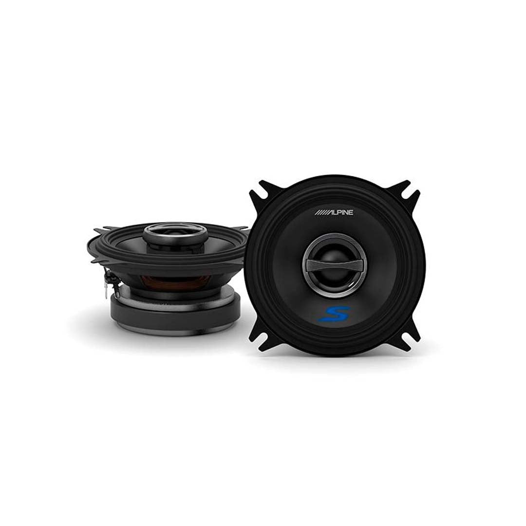 Alpine S-S40, S-Series 4" / 4x6" 2-Way Coaxial Car Speakers, 140W (Pair)
