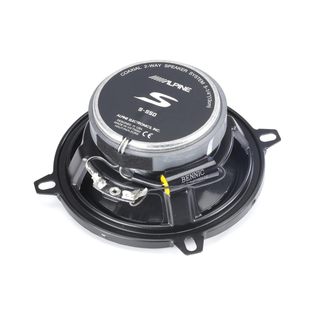 Alpine S-S50, S-Series 5.25" 2-Way Coaxial Car Speakers, 170W (Pair)