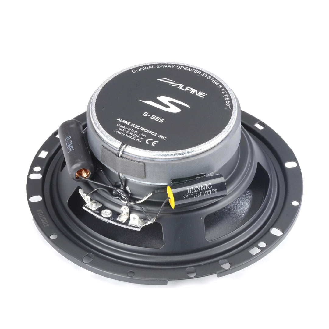 Alpine S-S65, S-Series 6.5" 2-Way Coaxial Car Speakers, 240W (Pair)