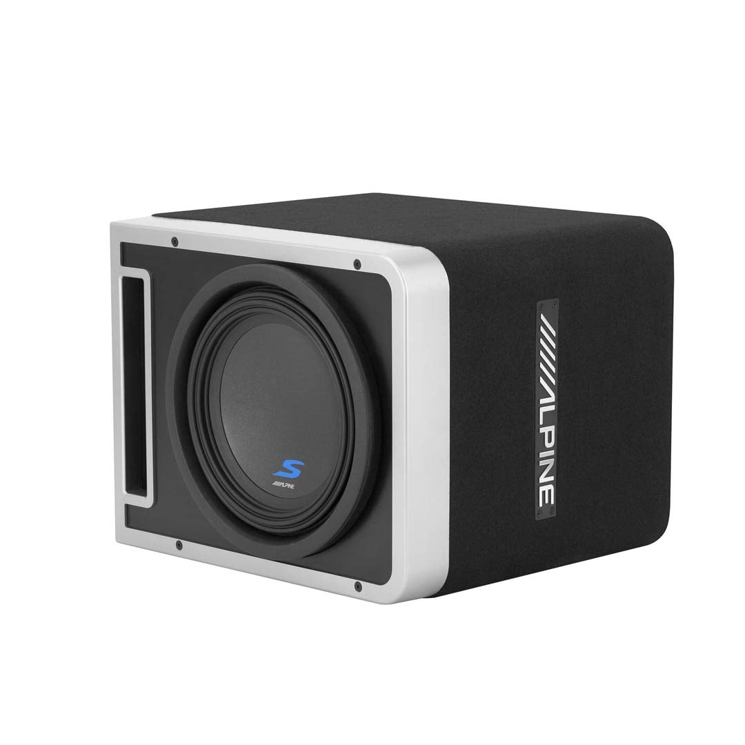 Alpine S-SB10V, Halo Sound S Series Single 10" Loaded Subwoofer Enclosure - 600W