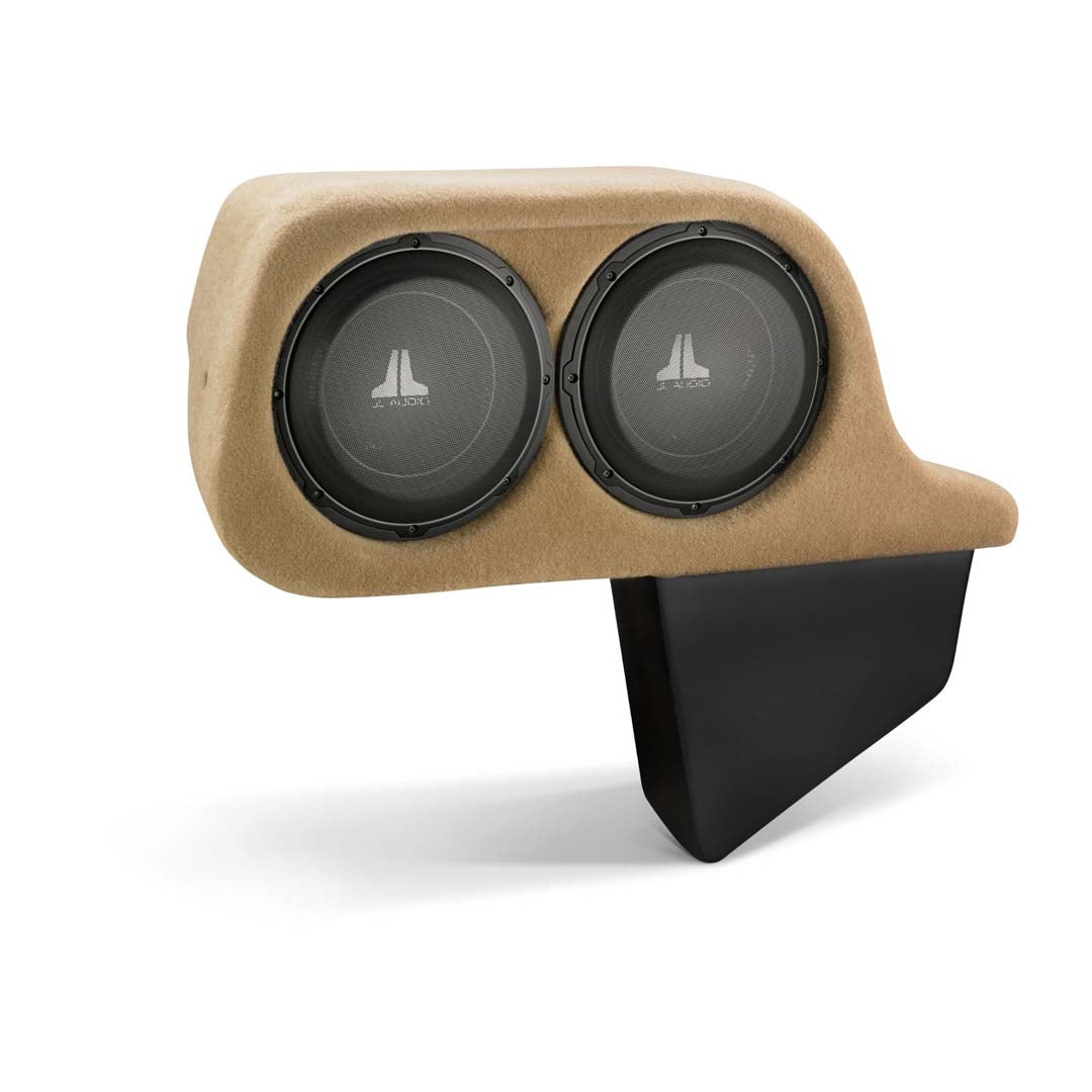 JL Audio SB-GM-ESCESV/10W1v3/TN, Stealthbox for 2007-2013 Chevrolet / GMC Extended Wheelbase SUVs & Cadillac Escalade ESV with Power Liftgate and Light Cashmere interior, 2 10W1v3's, 600W