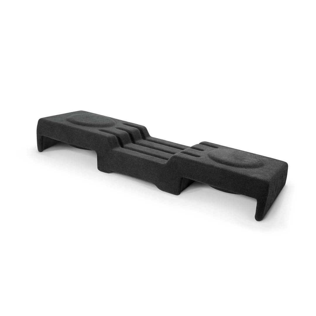 JL Audio SB-GM-SLVCC2/12TW3/BK, Stealthbox for 2007-2013 Chevrolet Silverado / GMC Sierra Crew Cab Trucks with Ebony interior, 2 12TW3's, 800W