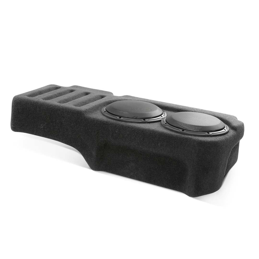 JL Audio SB-GM-SLVEXT2/10W1v3/BK, Stealthbox for 2007-2013 Chevrolet Silverado / GMC Sierra Extended Cab Trucks, 2 10W1v3's, 600W