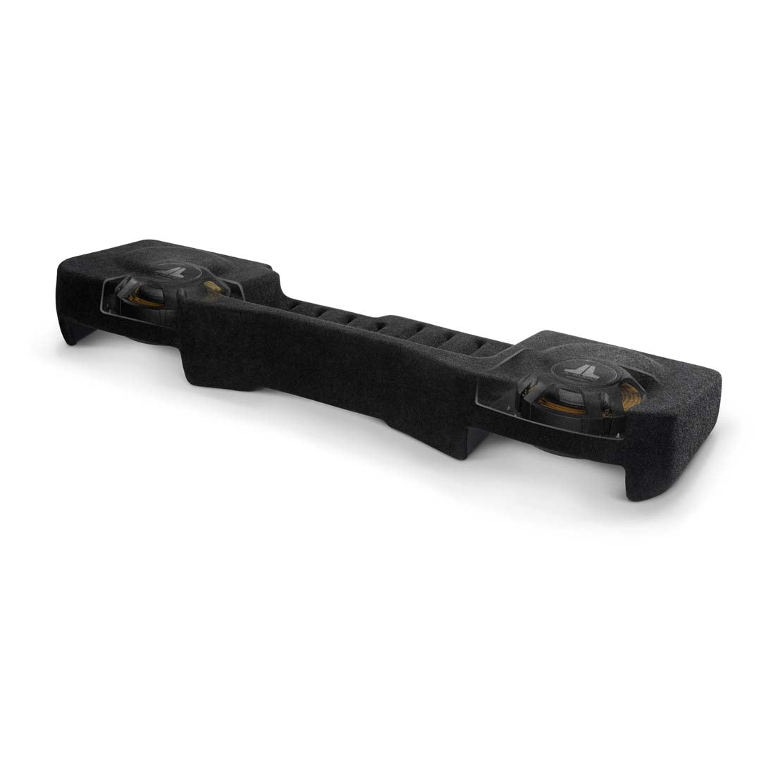 JL Audio SB-GM-SLVCC3/10TW3/BK2, Stealthbox for 2014-Up Chevrolet Silverado / GMC Sierra Crew Cab Trucks, 2 10TW3's, 800W
