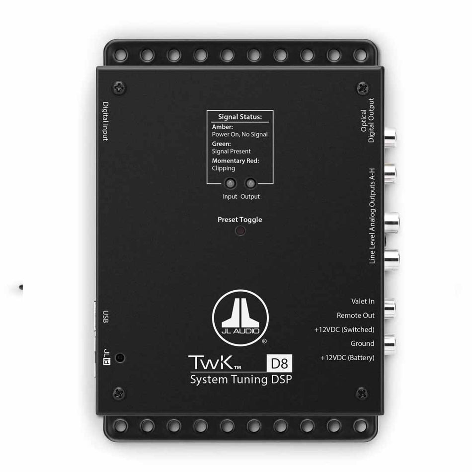JL Audio TwK-D8, System Tuning DSP, Digital INPUT ONLY / 8-ch. Analog Outputs