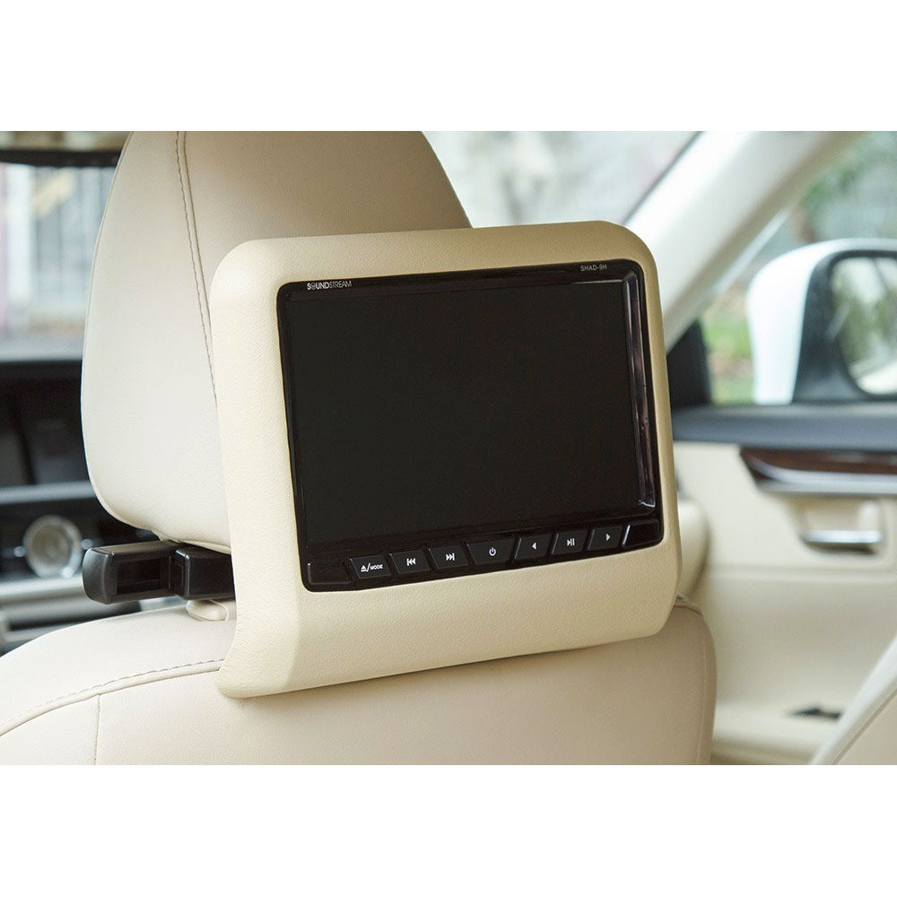 Soundstream SHAD-9H, Headrest Mount DVD w/ 9" LCD & MobileLink, 3 Color Changeable