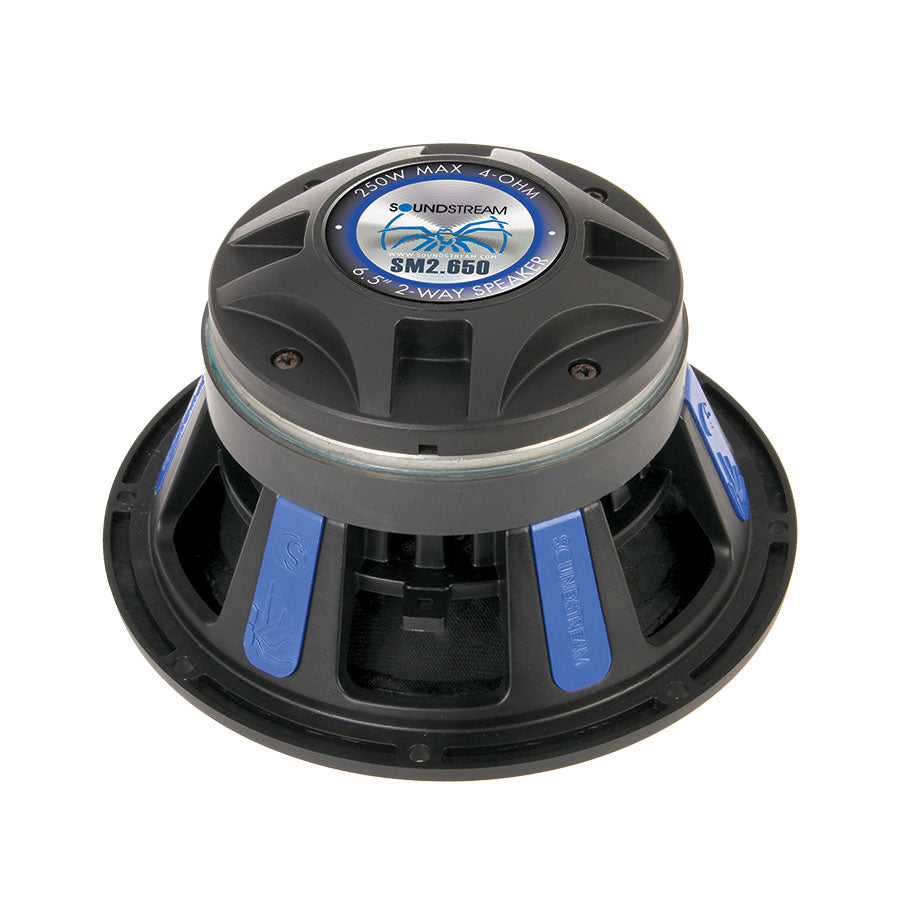 Soundstream SM2.650, SM 2 Way 6.5" Coaxial Pro Audio Speaker w/ Compression Tweeter, 250W