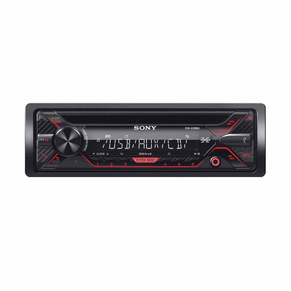 Sony CDX-G1200U, Single Din CD/AM/FM Car Stereo Front USB/AUX Input