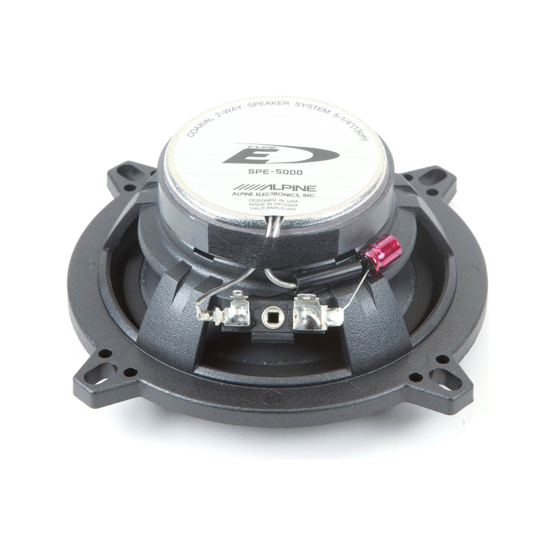 Alpine SPE-5000, Type E 5.25" 2-Way Coaxial Speaker System, 200 Watts