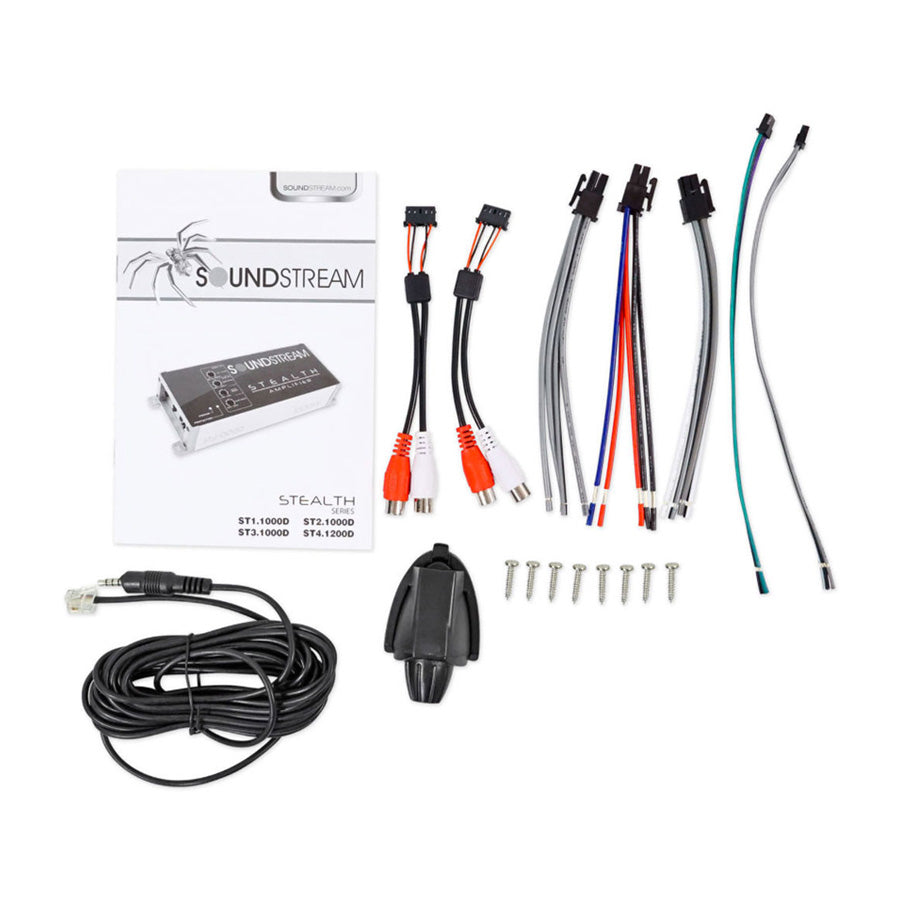 Soundstream ST3.1000D, Stealth 3 Channel Class D Full Range Amplifier, Micro Size - 1000W