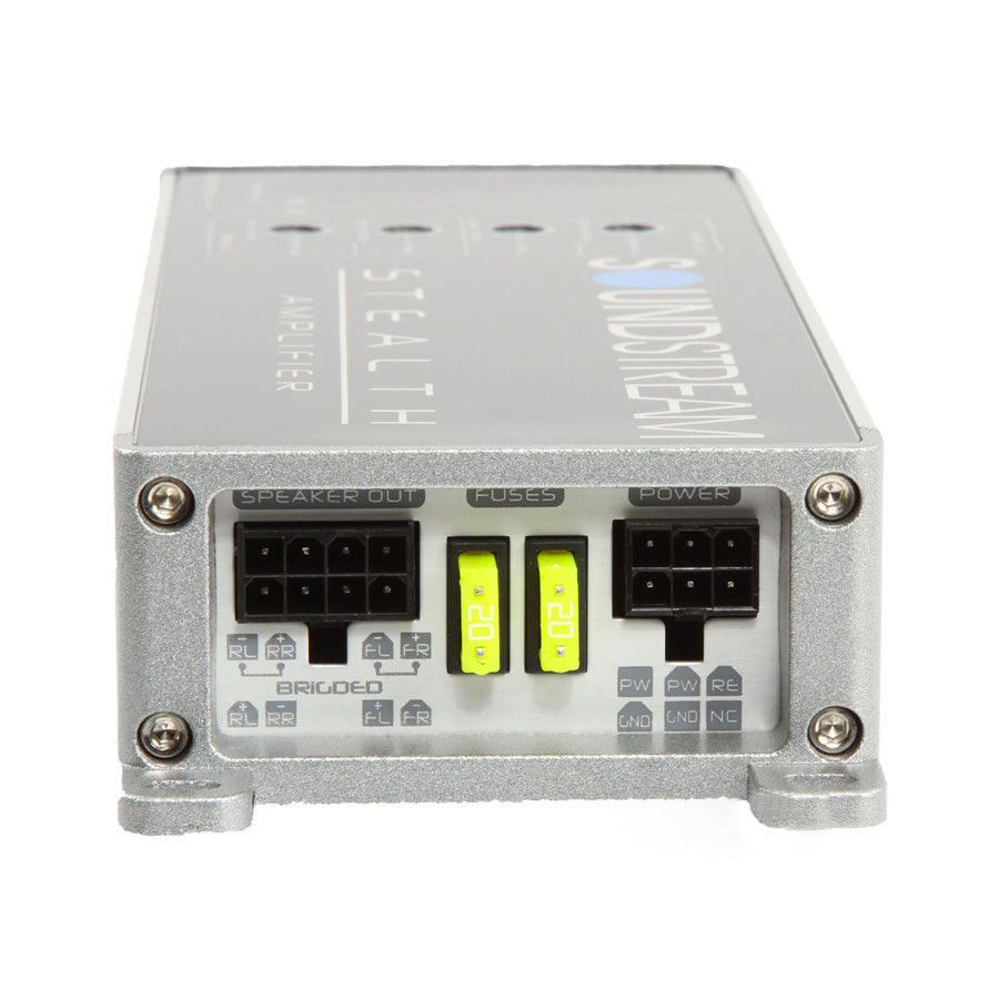 Soundstream ST4.1200D, Stealth 4 Channel Class D Full Range Amplifier, Micro Size - 1200W