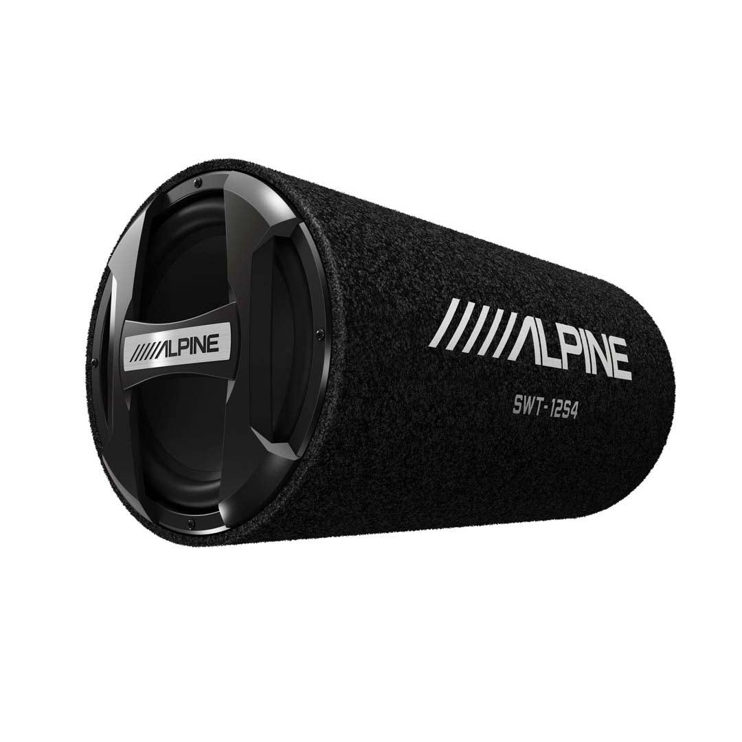 Alpine SWT-12S4, Single 12" Loaded Subwoofer Bass Tube - 1500W Peak Power