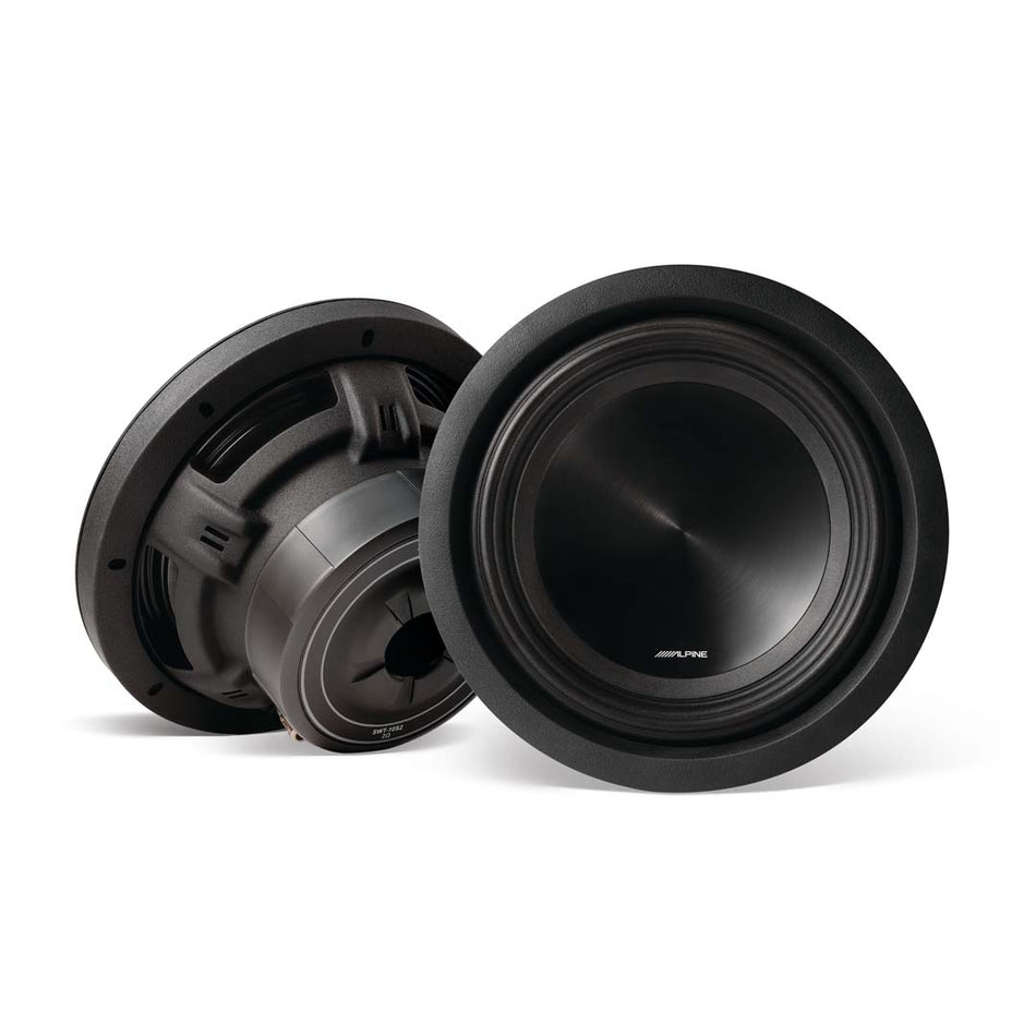 Alpine SWT-10S2, SWT Series Shallow 2 Ohm Voice Coil 1000 Watts Subwoofer, 10"