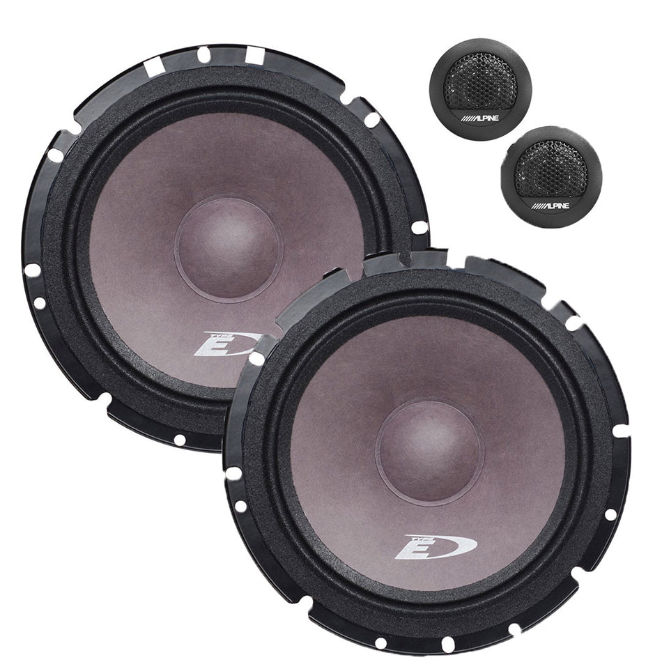 Alpine SXE-1751S, SXE 6.5" 2-Way Component Speakers - 280W