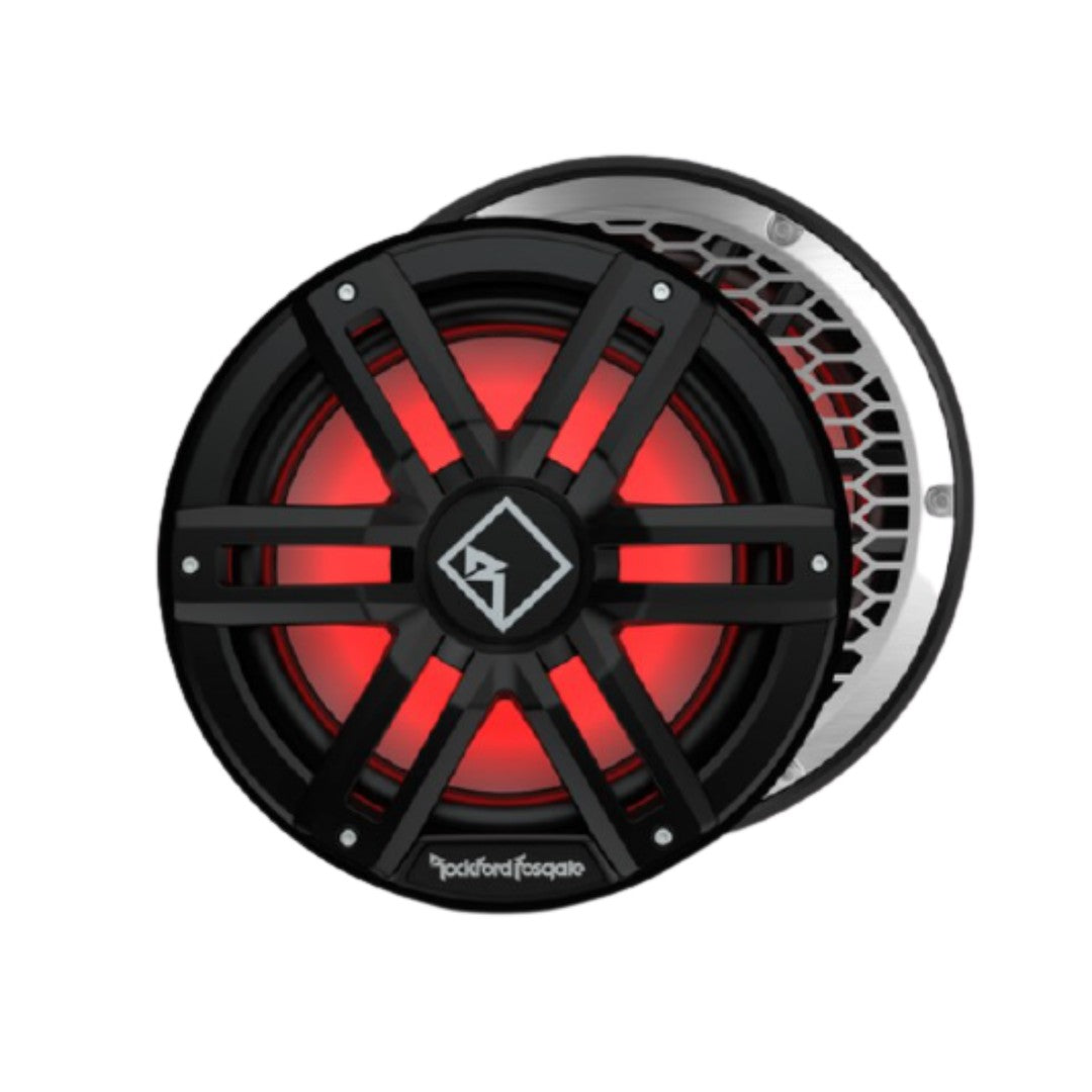 Rockford Fosgate M2D4-12SB, M2 Series 12" Dual 4 Ohm Voice Coil Color Optixª Marine Subwoofer - Black