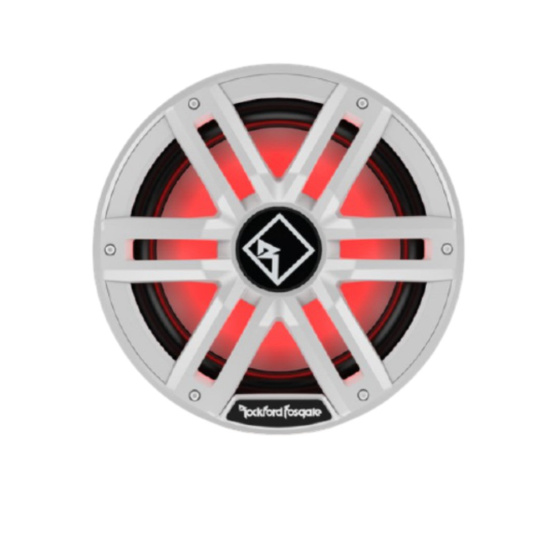 Rockford Fosgate M2D4-12I, M2 Series 12" Dual 4 Ohm Voice Coil Color Optixª Infinite Baffle Marine Subwoofer - White