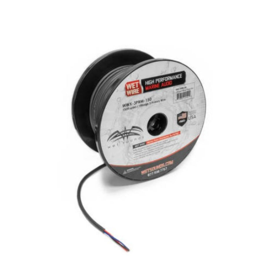 Wet Sounds WWX-3 PRIME -150, 3 Conductor 18 Gauge Primary - Power Ground & Remote Wire - 150ft Spool